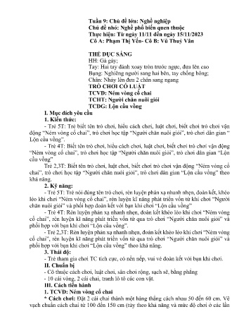 Giáo án Mầm non - Chủ đề lớn: Nghề nghiệp - Chủ đề nhỏ: Nghề phổ biến quen thuộc - Năm học 2024-2025 - Phạm Thị Yến