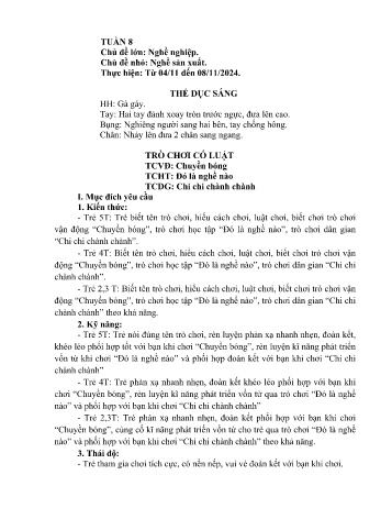 Giáo án Mầm non - Chủ đề lớn: Nghề nghiệp - Chủ đề nhỏ: Nghề sản xuất - Năm học 2024-2025 - Lù Thị Dung