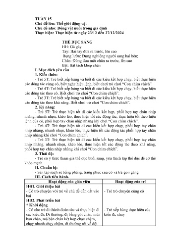 Giáo án Mầm non - Chủ đề lớn: Thế giới động vật - Chủ đề nhỏ: Động vật nuôi trong gia đình - Năm học 2024-2025 - Phàn Thị Phượng