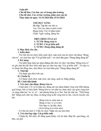 Giáo án Mầm non Lớp Chồi - Chủ đề lớn: Các bác các co trong nhà trường - Chủ đề nhỏ: Các cô bác nhà trường mầm non của bé - Năm học 2024-2025 - Nguyễn Thị Lựu