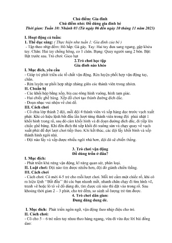 Giáo án Mầm non Lớp Chồi - Chủ điểm lớn: Gia đình - Chủ điểm nhỏ: Đồ đùng gia đình bé - Năm học 2024-2025 - Lương Thị Hậu