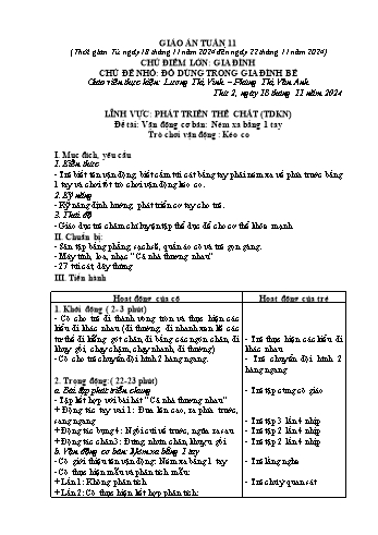 Giáo án Mầm non Lớp Lá - Tuần 11 - Năm học 2024-2025 - Lương Thị Vinh