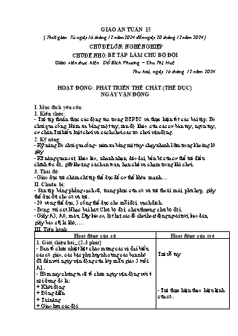Giáo án Mầm non Lớp Lá - Tuần 15 - Năm học 2024-2025 - Đỗ Bích Phương