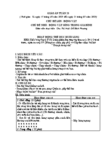 Giáo án Mầm non Lớp Lá - Tuần 22 - Năm học 2024-2025 - Chu Thị Huệ