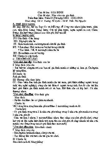 Giáo án Mầm non Lớp Mầm - Chủ đề lớn: Gia đình - Chủ đề nhỏ: Nhu cầu của gia đình - Năm học 2024-2025 - Vương Tố Uyên