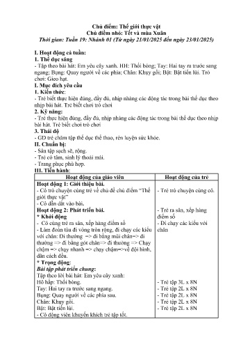 Giáo án Mầm non Lớp Mầm - Chủ điểm lớn: Thế giới thực vật - Chủ điểm nhỏ: Tết và mùa Xuân - Năm học 2024-2025 - Lương Thị Dung