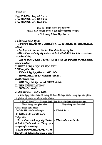 Giáo án Mĩ thuật Lớp 4 (Chân trời sáng tạo) -Tuần 18 - Năm học 2023-2024 - Phạm Thị Thu Huyền